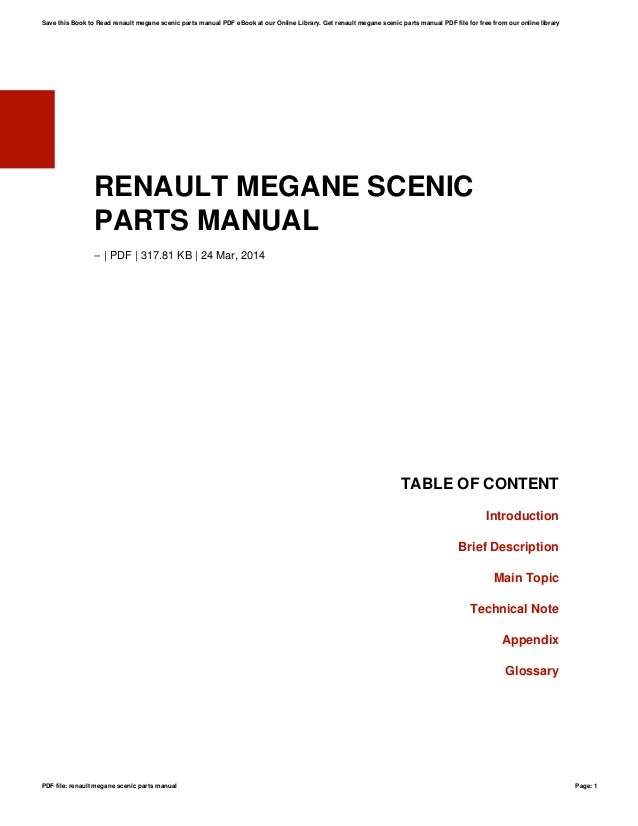 renault megane scenic 1 manual pdf